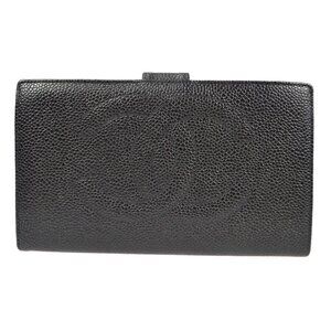 Chanel Long Wallet Black Calfskin